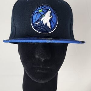 Blue and Black Cap with Wolf Logo